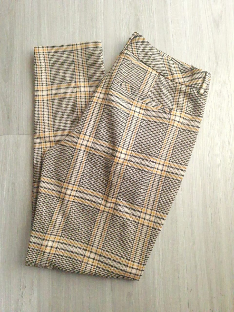 Yessica Yessica Stoffhose Karohose Slim Fit Businesshose Karo 36 Size S