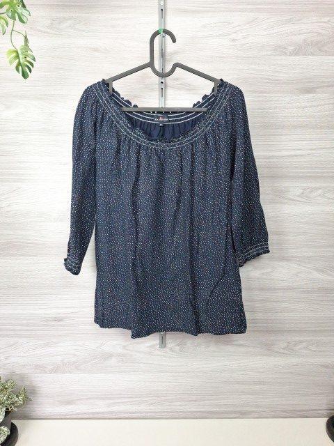 Via Cortesa Carmenbluse Bluse Off Shoulder Tunika Punkte 3/4-Arm 36