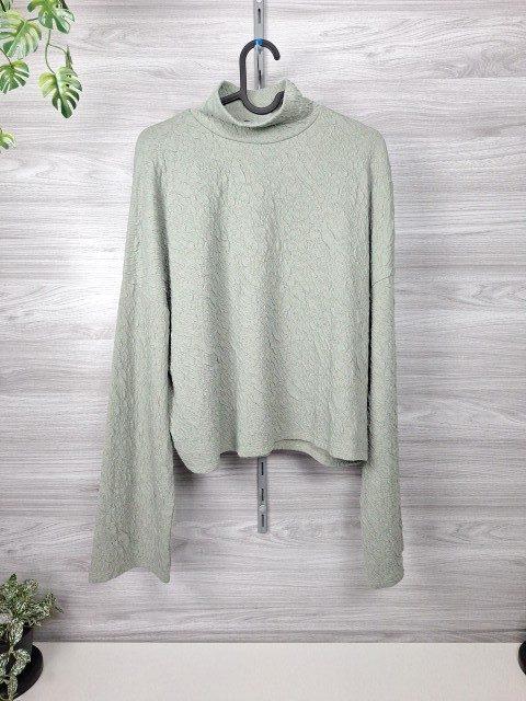 Amisu Amisu Rollkragenpullover Strukturpullover Crinkle Mintgrün 38 Size M