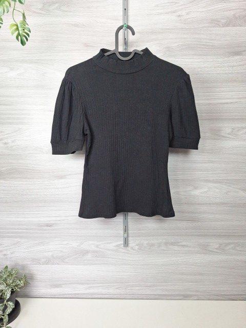 Shein Shein Rippshirt Ripp Shirt Puffärmel Stehkragen Kurzarm Bodycon 36 Size S