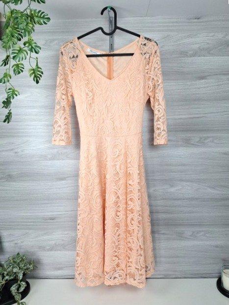 Kojooin Spitzenkleid Cocktailkleid Festkleid Abendkleid A-Linie Midikleid Gr 36