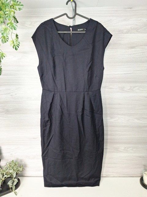 Tiger Tiger Etuikleid Businesskleid Midikleid Wollkleid Kaschmir Schwarz 40 Size L