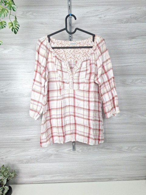 Street One Tunikabluse Karobluse Spitzenbluse Weiß Rosa 38