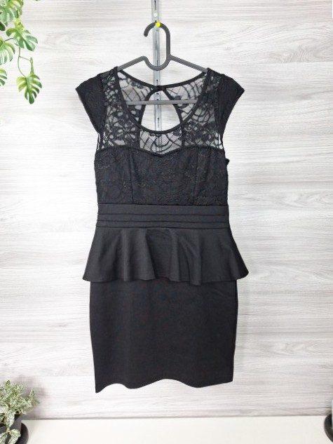 Ohne Marke Etuikleid Spitzenkleid Schößchenkleid Peplum Minikleid Partykleid Elegant 40 Size L