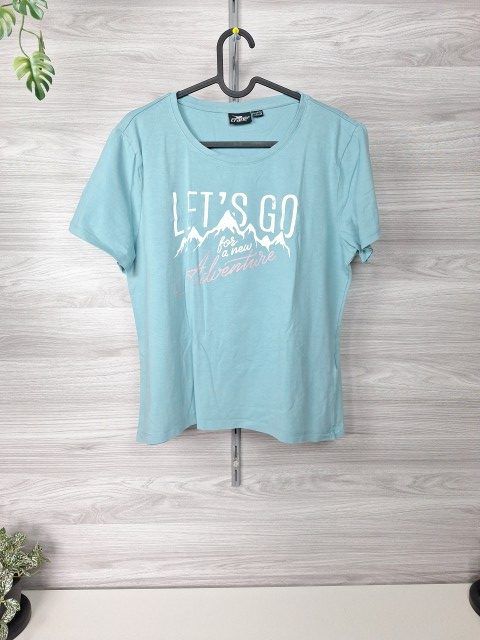 Crane Crane T-Shirt Shirt Schriftzug Frontprint Adventure Blau 40 Size L