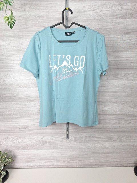 Crane Crane T-Shirt Shirt Schriftzug Frontprint Adventure Blau 40 Size L