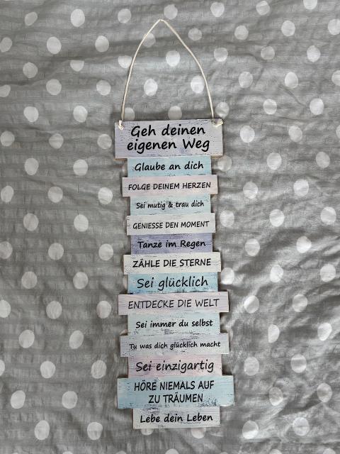 Ohne Marke Deko-Schild mit motivierenden Sprüchen | Zum Aufhängen | Wandschild