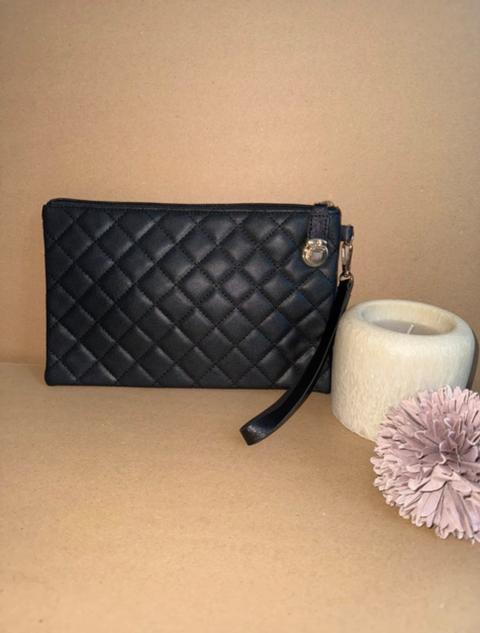 Ohne Marke Schwarze Clutch / Handgelenktasche – neu & unbenutzt