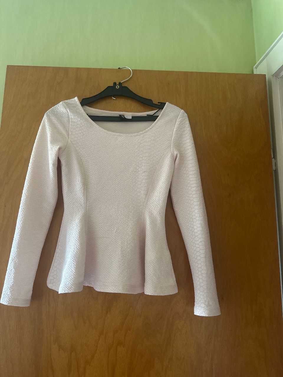 H&M Rosa langarmoberteil Size S