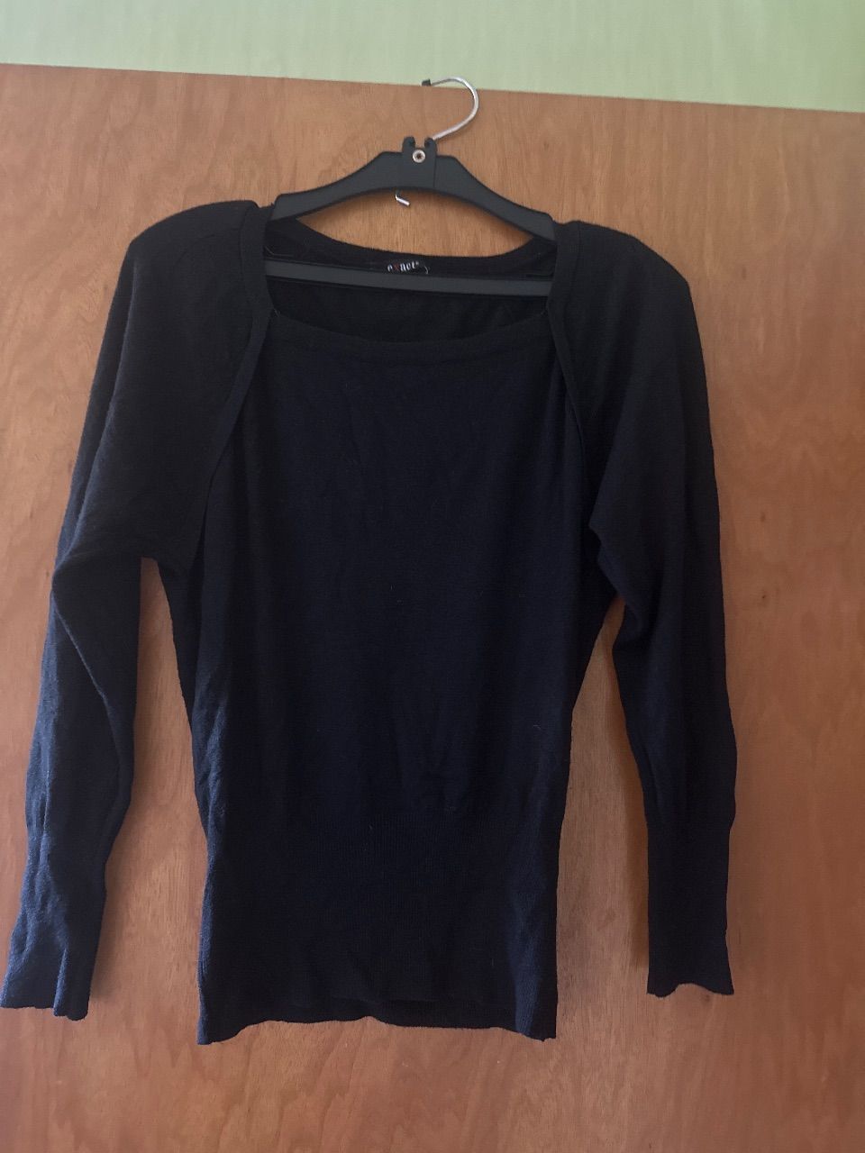 Ohne Marke Schwarzes Langarm Shirt Size S