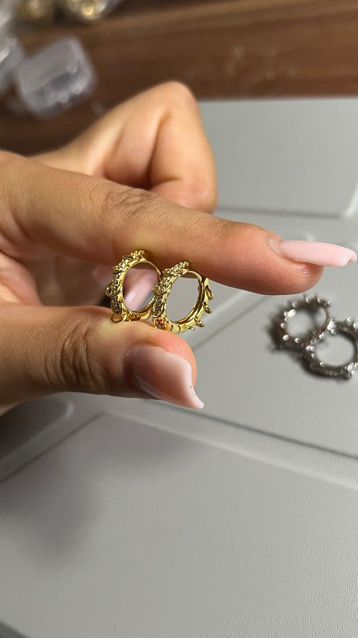 925 ohrringe in silber und gold
