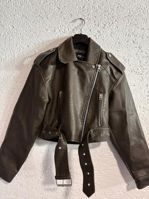 Grüne Leder Jacke Size XS