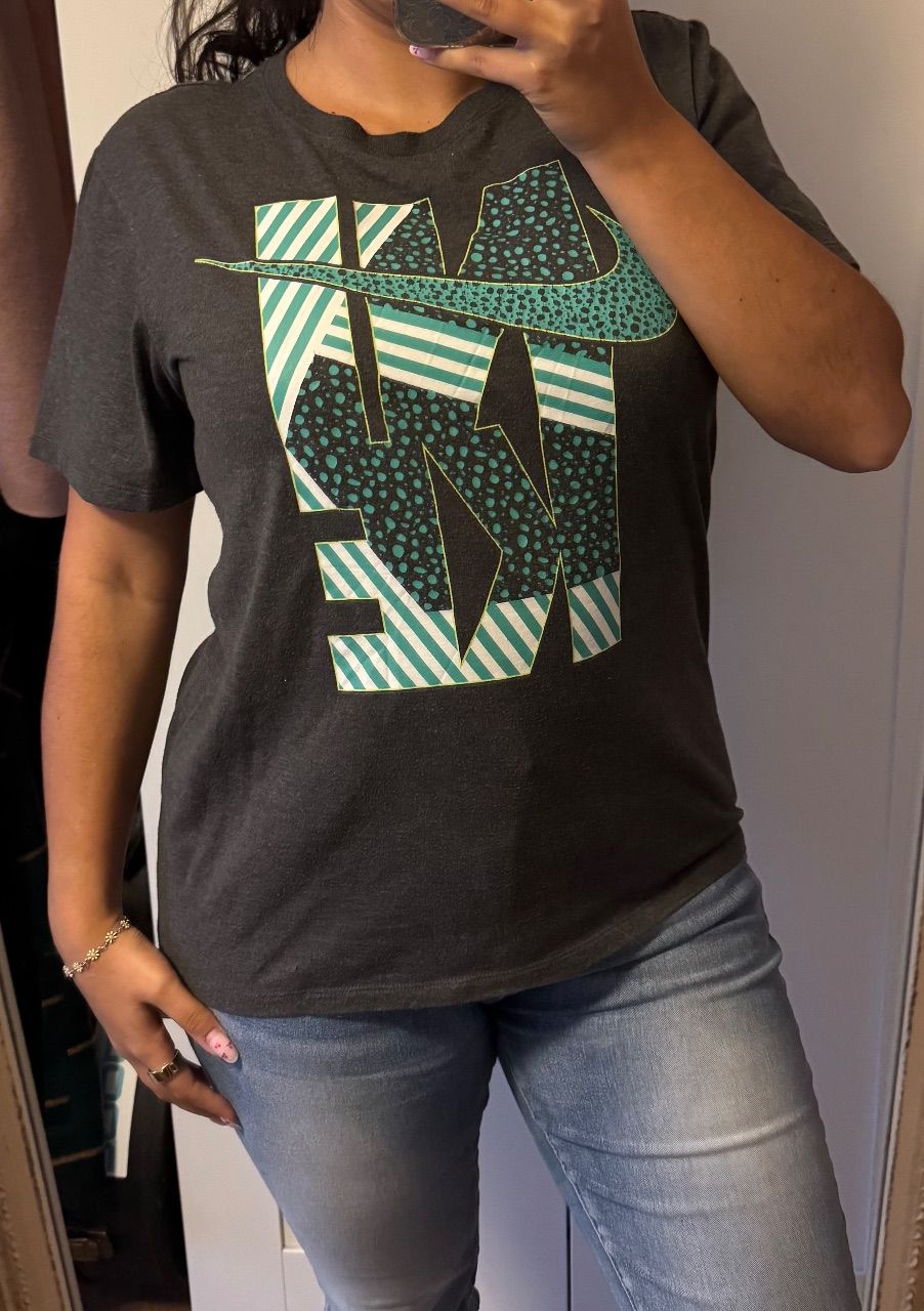 Nike nike shirt grau/türkis gr. s Size S