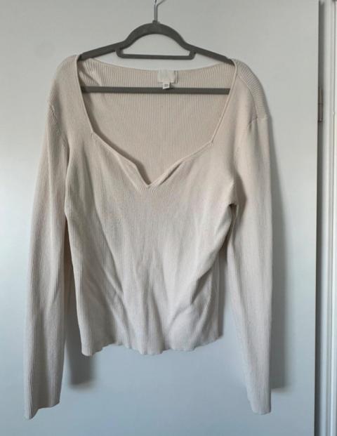 H&M Gerippter Pullover Oberteil Size XXL