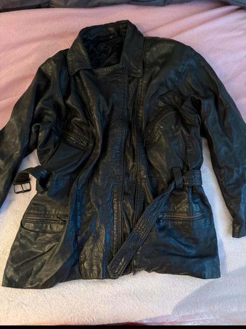 Lederjacke aus echtem Leder Size L