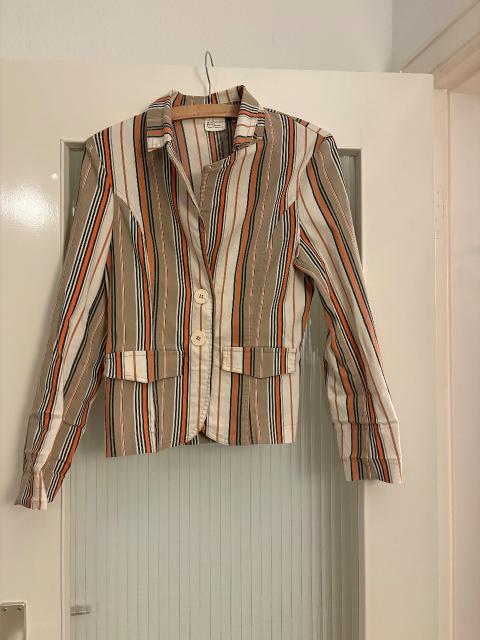 Gestreifter Blazer Beige/Orange – Gr. 36 Size 36