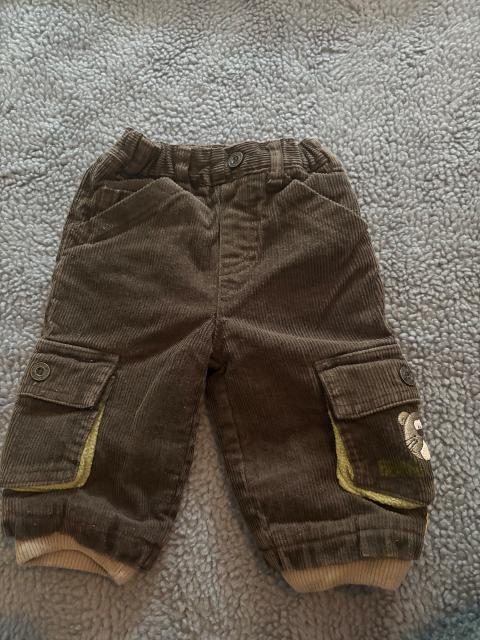 C&A Baby Club C&A Cordhose Gr. 62 – Braun Cargo mit Tiermotiv Size 62