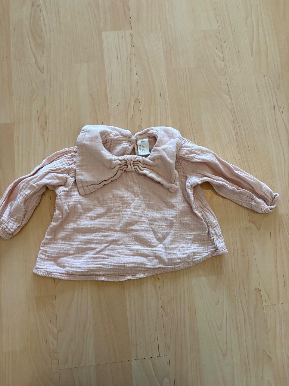 H&M Baby Bluse Musselin rosa 74 6-9 Monate
