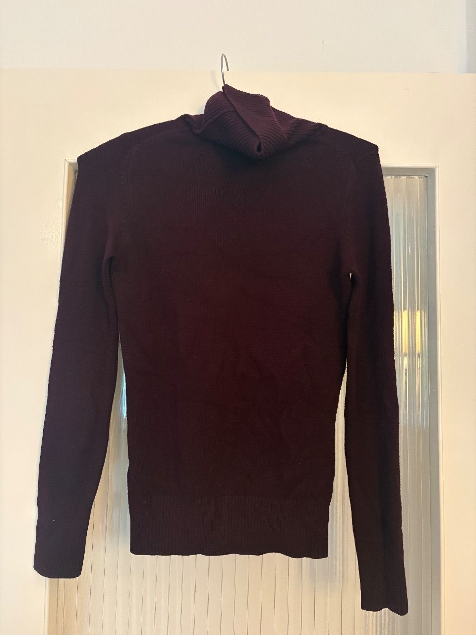 Ohne Marke Bordeaux Rollkragenpullover Basic – ca. XS/S Size XS