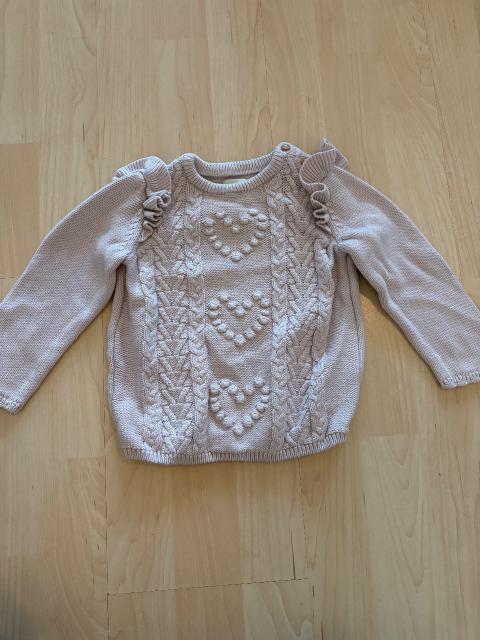 C&A C&A Baby Strickpullover rosa Herzmuster 80 9-12 Monate Size 80