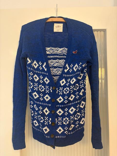 Hollister Hollister Strickjacke Cardigan Blau Weiß Gr. S Size S