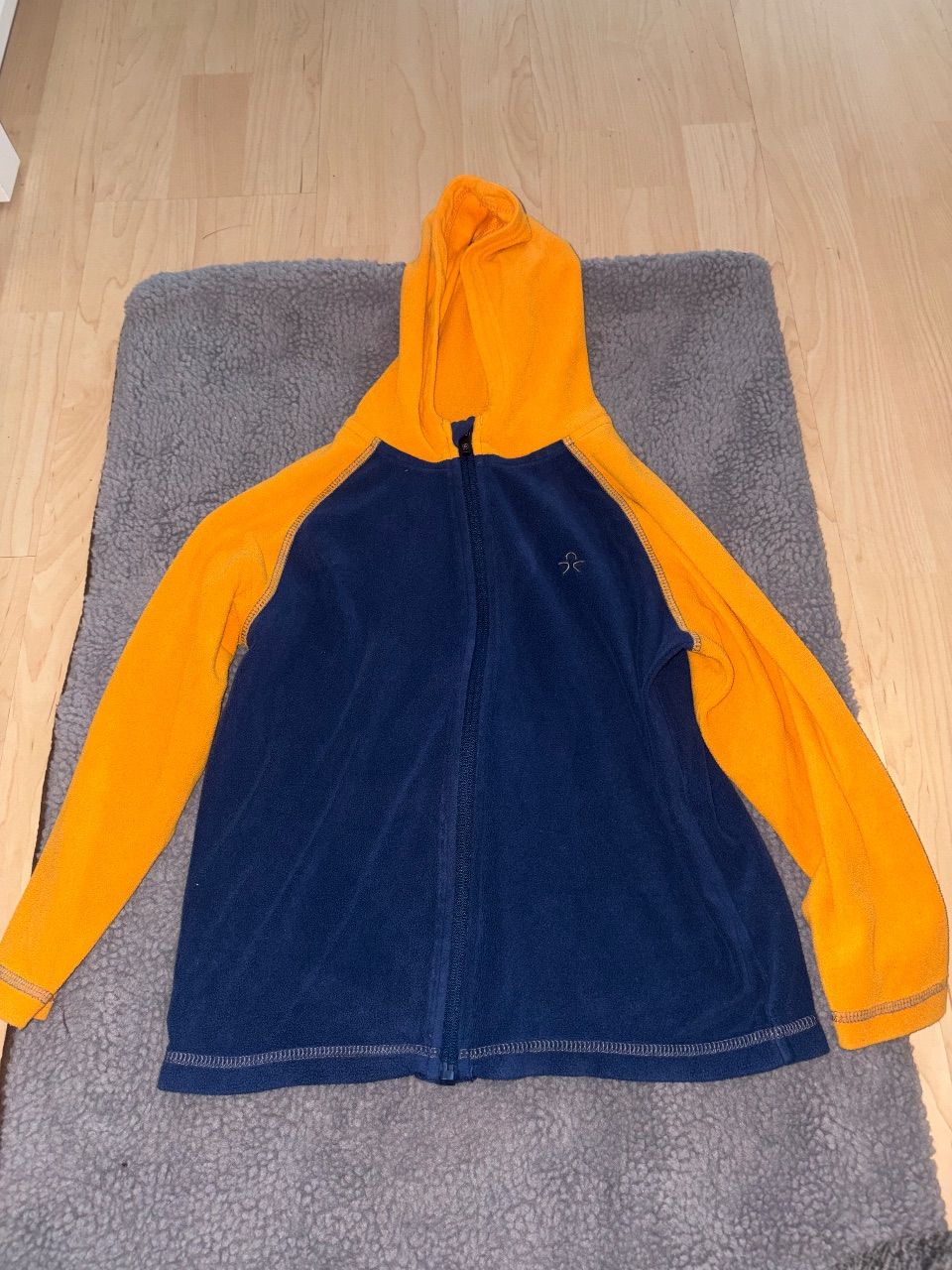 Color Kids  Color Kids Fleecejacke Gr. 110/116 – Blau Orange mit Kapuze Size 110