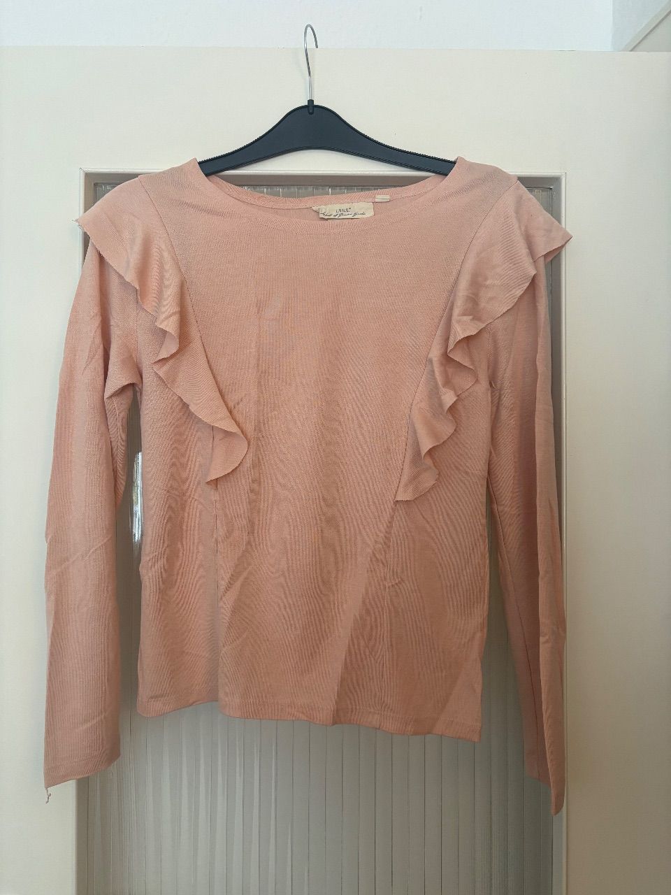 H&M H&M L.O.G.G. Langarmshirt mit Volants – Rosa – Größe S Size S