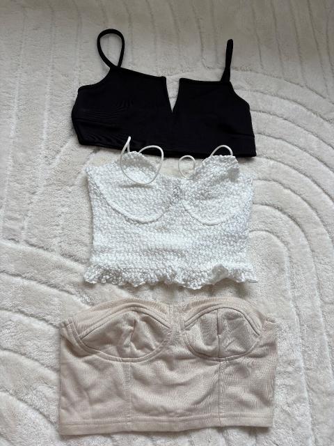 Bershka, boohoo, Shein Tops 3er Set Size XS