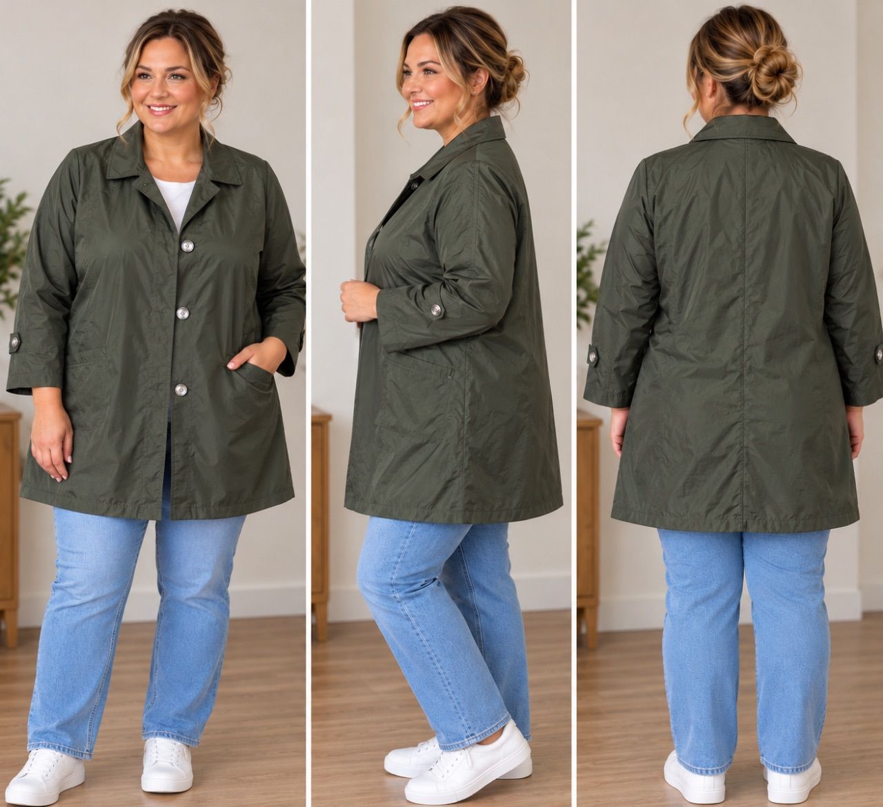 Reality Damen Regenjacke 42 khaki Size 42