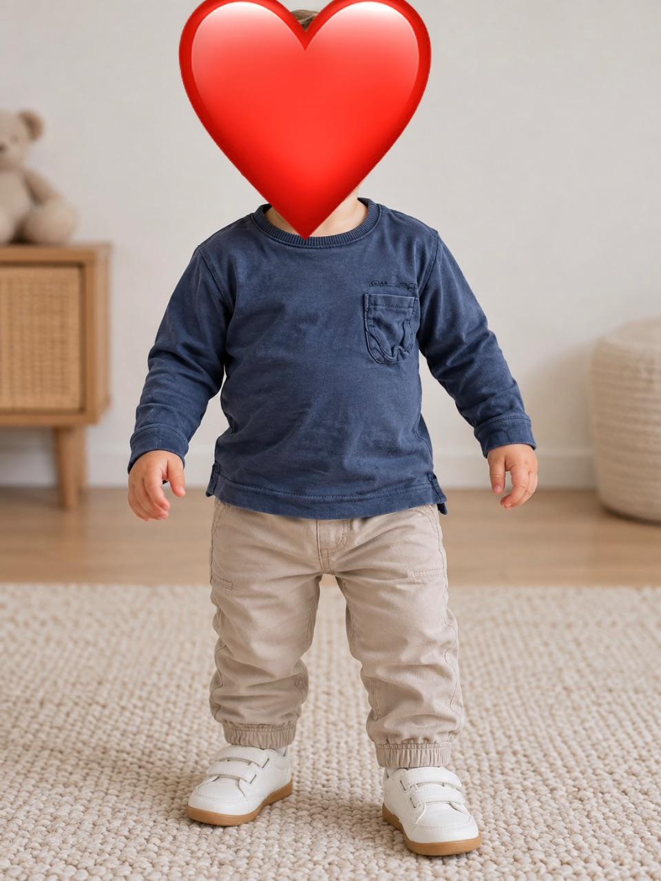 Kinder Jungen Pullover 74 Grau