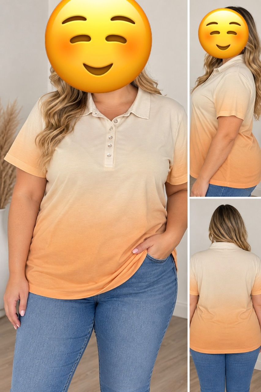 Luvina Damen Tshirt 48 Aprico orange Size 48