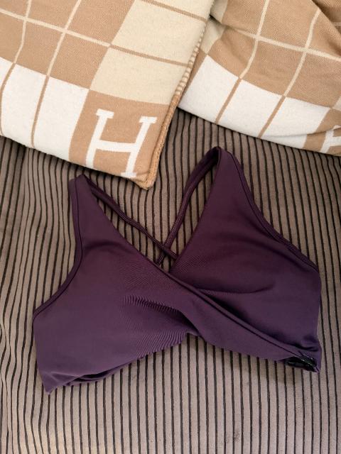 Oace Oace appearance twisted nylon bra XL plum Size XL
