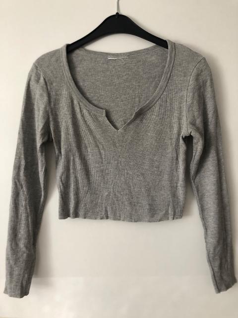 Topshop Crop Top cropped bauchfrei Oberteil einfarbig Ausschnitt Size M