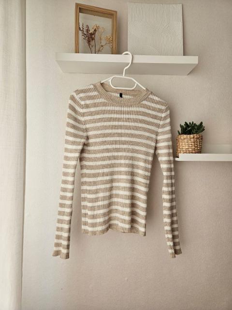trendyol beiger gestreifter Pullover Size S