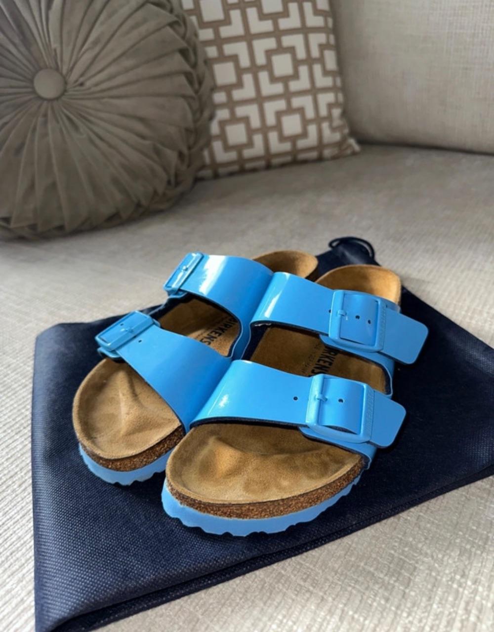 Birkenstock Arizona Größe 38 skyblue neuwertig