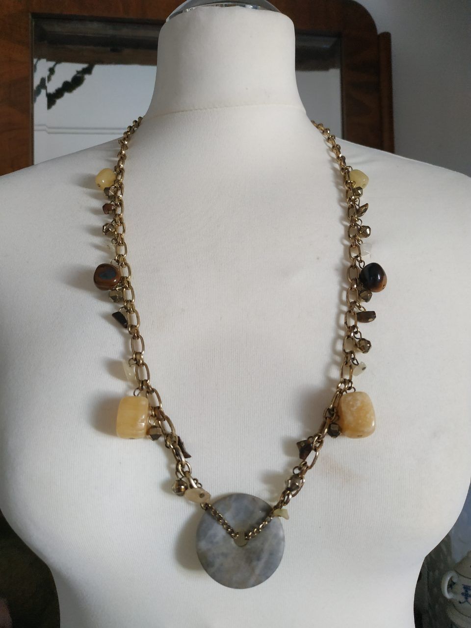 Vintage Vintage Halskette Halbedelsteine