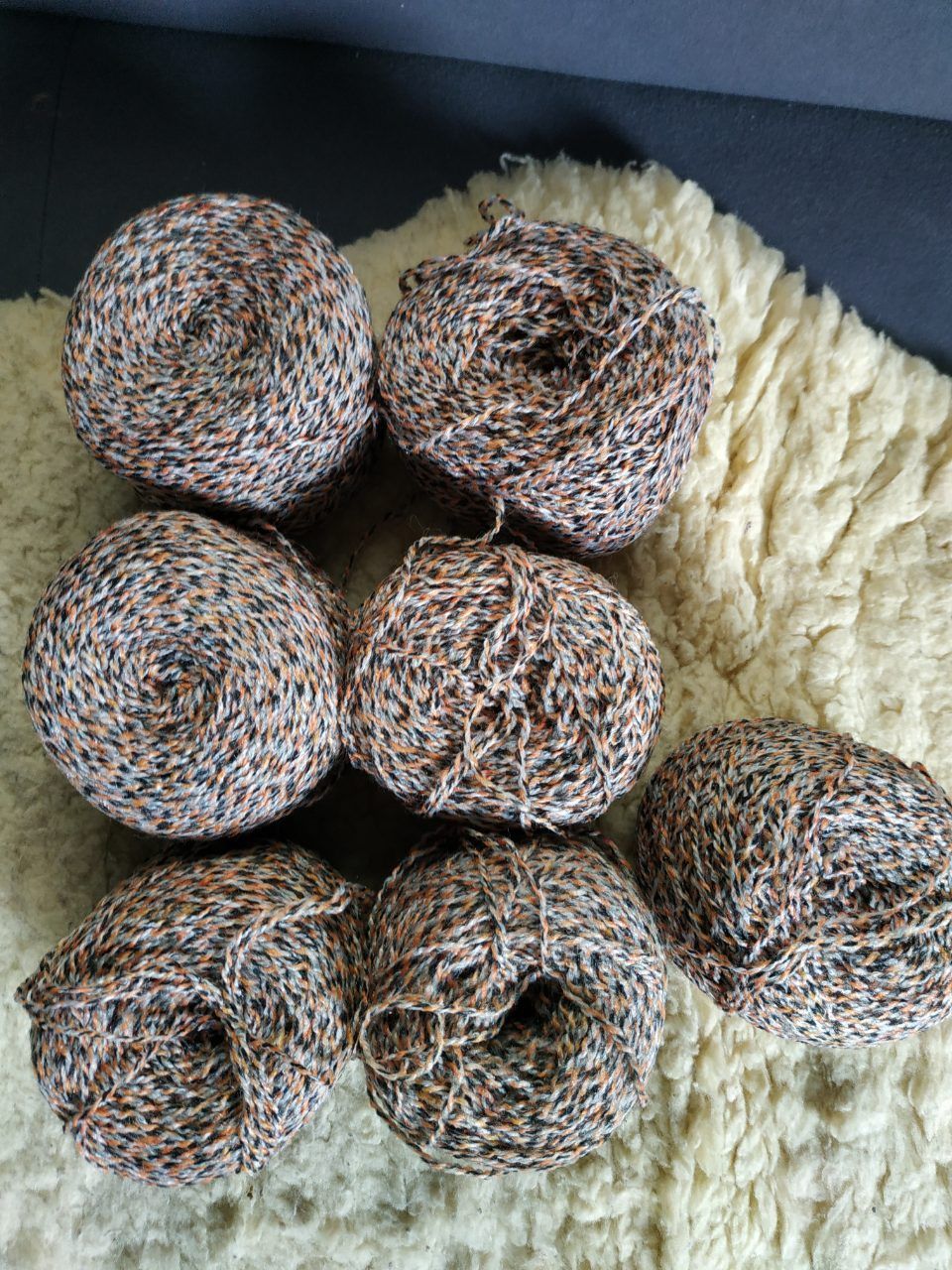 Vintage Häkeln Stricken Wolle 338g Schwarz Braun Beige Vintage