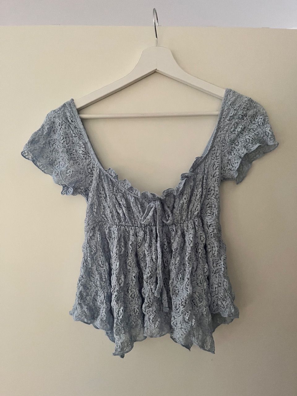 Urban outfitters Urban outfitters Baby blau vintage y2k babydoll top mit spitze und lace Size S