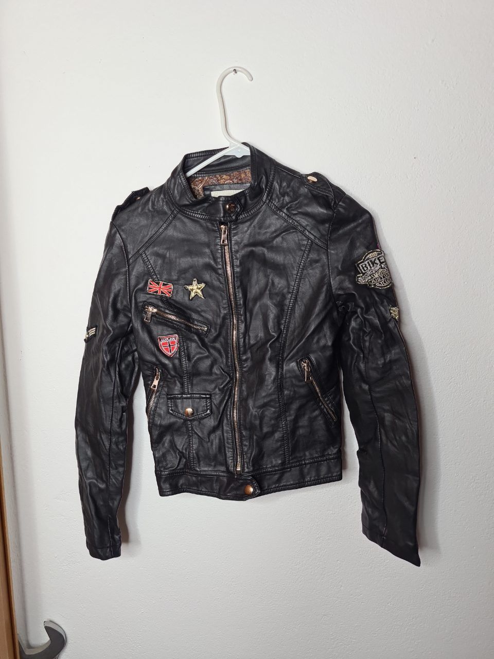 Soft outtwear  Biker Jacke Racing Kunstleder leder Size S