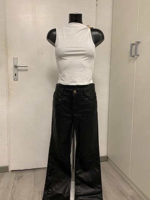 Zara Zara Lederhose Full Length Straight Highwaist Damen Size M