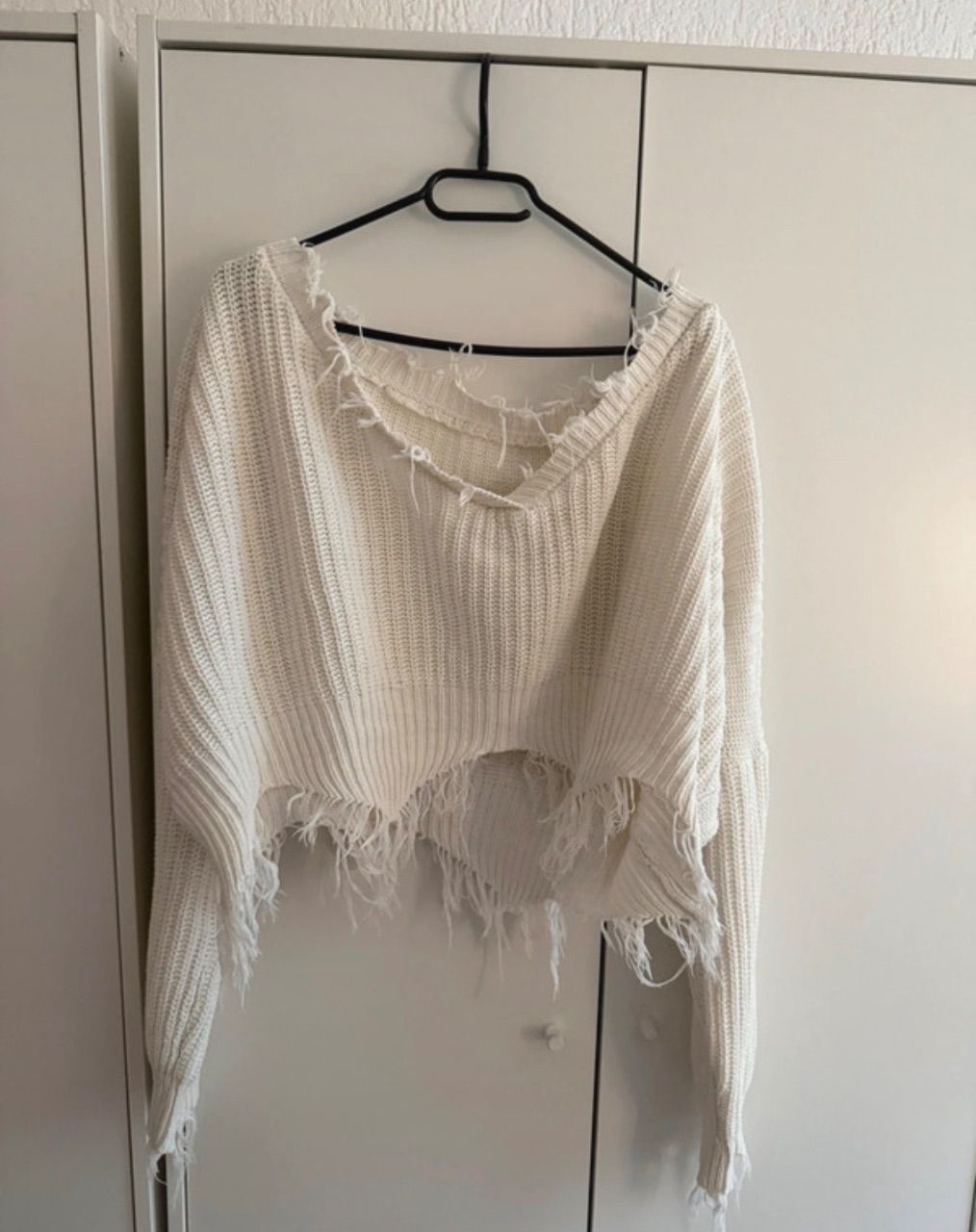 Weißer Strickpullover in M Size M