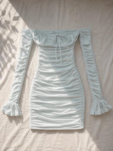Oh Polly 🩵 Oh Polly Ruched Mini Dress – Mintgrün 🩵 Size XS