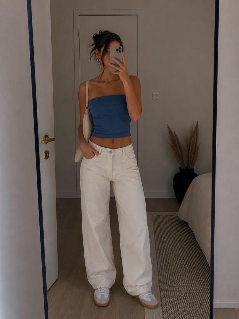 New Yorker Blaues Bandeautop XXS New Yorker Size XXS