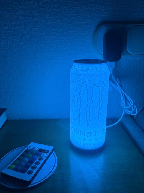 Ohne Marke 3D-gedruckte RGB LED-Lampe im Dosen-Design mit Fernbedienung
