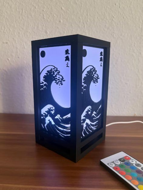 Ohne Marke RGB LED-Lampe | Japan Wellen Design | Fernbedienung