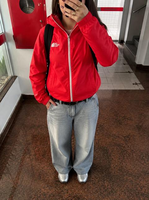 The North Face The North Face HyVent Jacke Rot Windbreaker Outdoor Vintage Streetwear Size L
