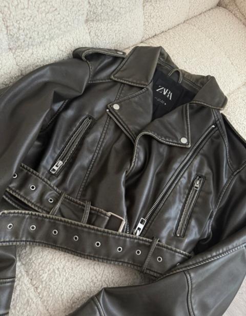 Zara Zara Lederjacke / Bikerjacke Size M