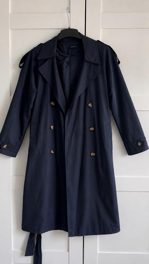 Trendyol Trenchcoat Marinenblau Size S