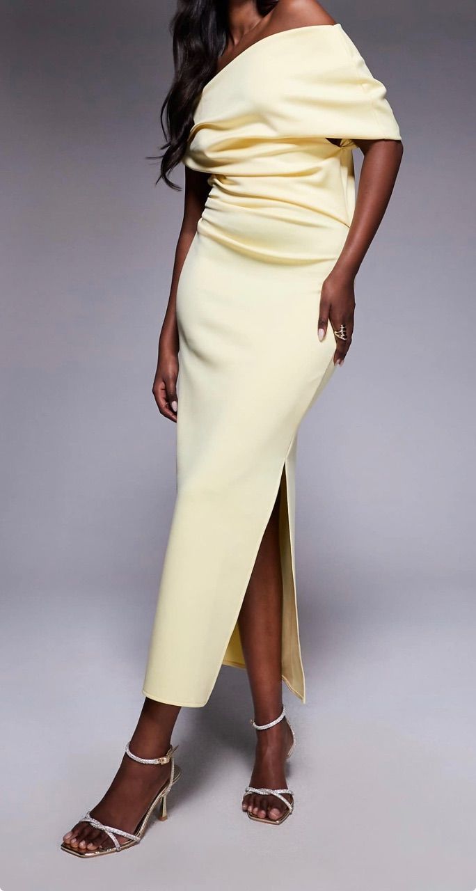 Asos Midikleid Butteryellow Asos  Size M