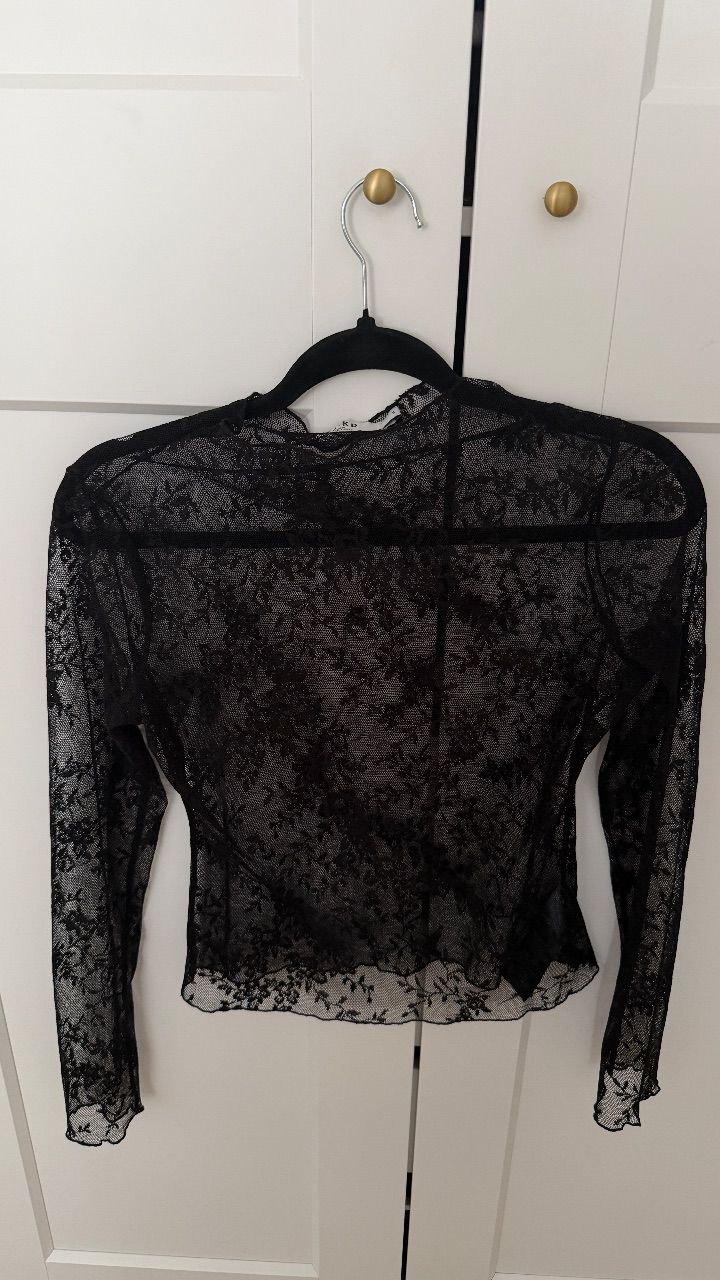 Spitzentop Schwarz NA-KD Size S